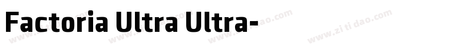 Factoria Ultra Ultra字体转换